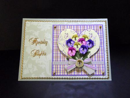 Pansy Mother's Day / Valentine's Day Quick Card by Ulla Skraedderdal