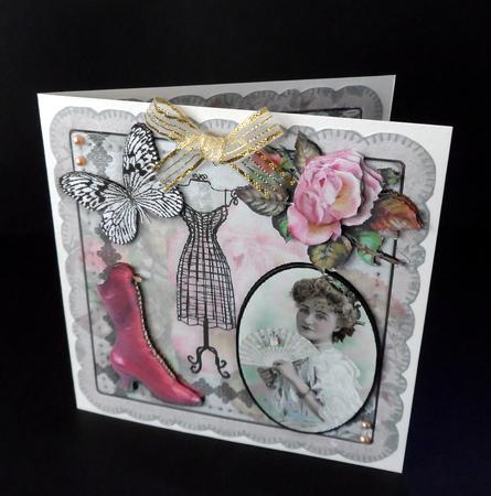 Vintage Collage for Easel Cards by Ulla Skraedderdal
