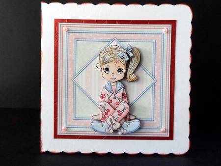 Onesie Diva Teenager, Card Topper & Decoupage by Ulla Skraedderdal