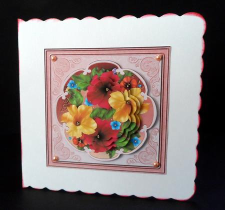 Petunias Card with Petal Stackers by Ulla Skraedderdal