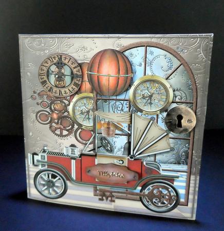 Male Card Steampunk Car by Ulla Skraedderdal