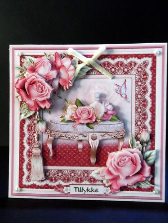 Belle Rose 8x8 Mini Kit & Decoupage by Ulla Skraedderdal