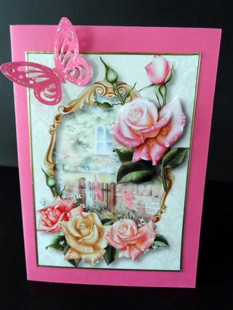 Gorgeous Edwardian Rose Cottage with Decoupage by Ulla Skraedderdal