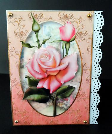 Beautiful Edwardian Roses with Decoupage by Ulla Skraedderdal