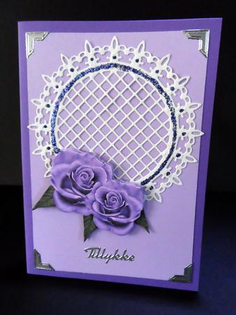 3D Vintage Roses in Lilac & Purple by Ulla Skraedderdal