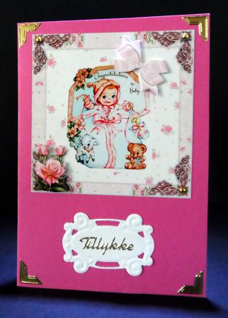 Vintage New Baby Girl by Ulla Skraedderdal