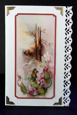 Roadside Flower Dl Card with Petal Stackers by Ulla Skraedderdal