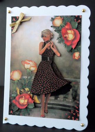 Black Cherry Dress and Roses by Ulla Skraedderdal