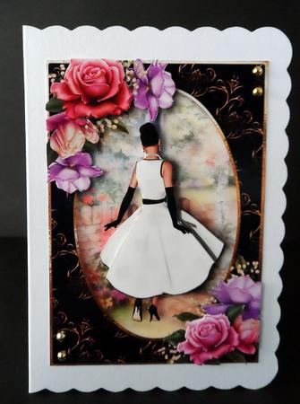 Crisp White Dress & Belle Roses by Ulla Skraedderdal