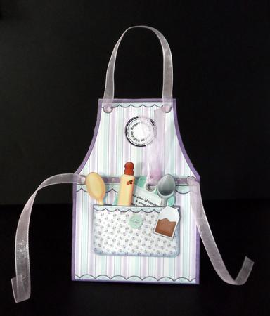 Kitchen Apron 3D Tent Card Mini Kit by Ulla Skraedderdal