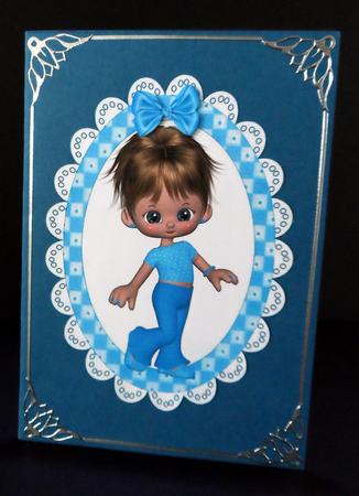 Blue Gumdrop with Bows Toppers by Ulla Skraedderdal