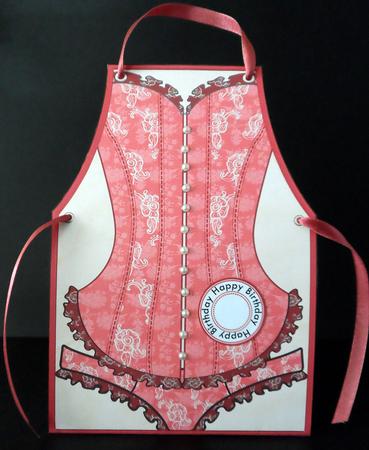 Blank Canvas Lingerie Apron to Embellish Tent Card Mini Kit by Ulla Skraedderdal