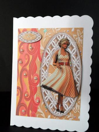 Ladies on Lace Panels - Black & Cream Elegance by Ulla Skraedderdal