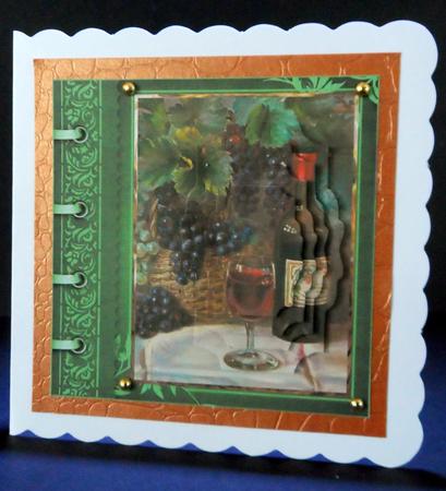 A Red Vintage Wine and Grapes by Ulla Skraedderdal