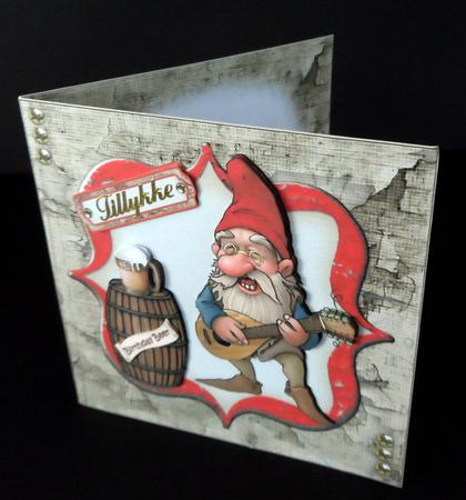 8x8 Birthday Beer Mandolin Gnome Mini Kit by Ulla Skraedderdal