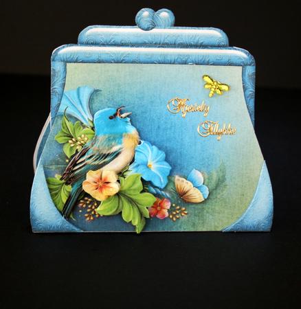 Handbag Card Bird 3 by Ulla Skraedderdal