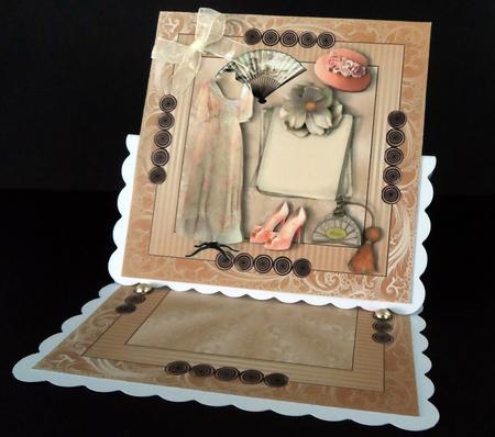 Collage Feminine for Easel Cards or Square Cards by Ulla Skraedderdal