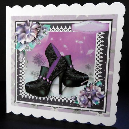 Beautifu Shoes and Roses in Lilac by Ulla Skraedderdal
