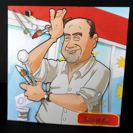 Signwriter Dude 8x8 Quick Card by Ulla Skraedderdal
