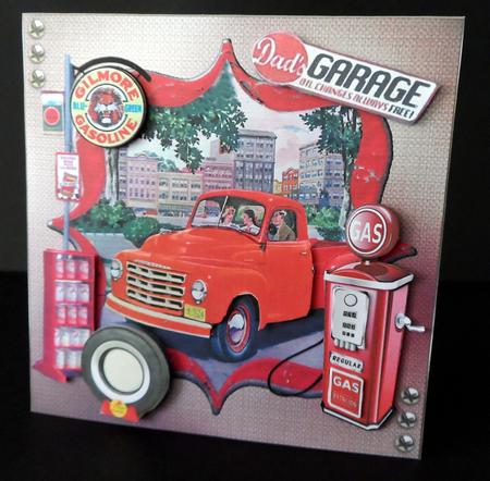 8x8 1950's Car Stuff for Dad Mini Kit by Ulla Skraedderdal