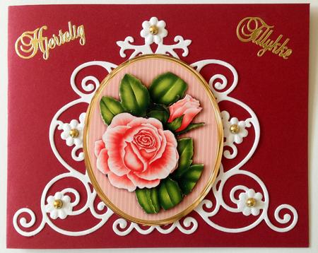 Step by Step Vintage Roses Oval Frame by Ulla Skraedderdal