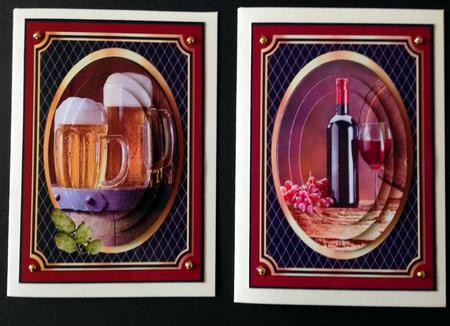 Double Value - Easy Card Toppers, Beer and Wine by Ulla Skraedderdal