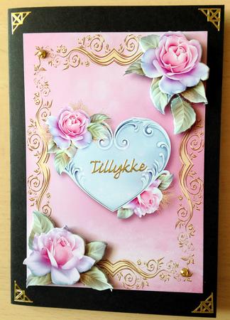 Pastel Rose Heart A5 by Ulla Skraedderdal