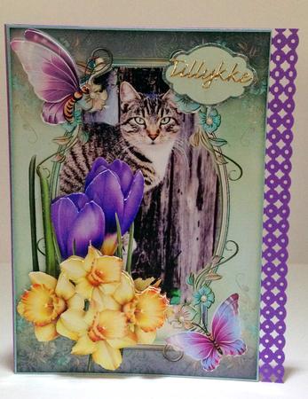 Furry Friend and Flowers by Ulla Skraedderdal