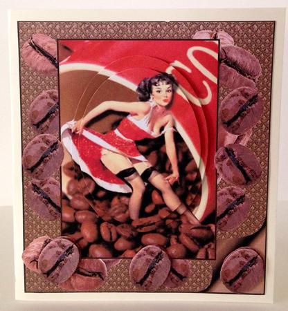 Coffee Bean Pinup with Oval Pyramid Layers by Ulla Skraedderdal