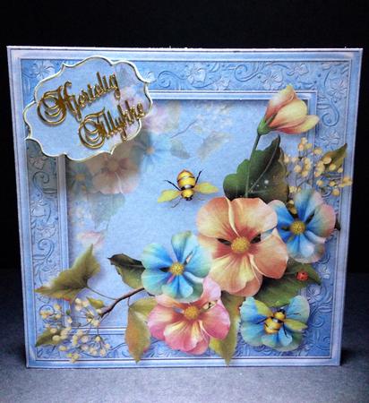 Gorgeous Summer Flowers 8x8 Quick Topper by Ulla Skraedderdal