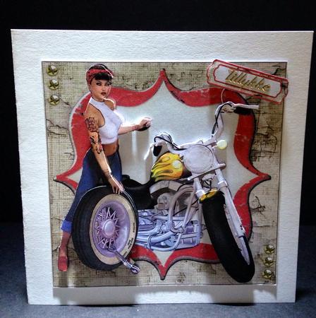 8x8 the Retro Motorbike Mechanic Mini Kit by Ulla Skraedderdal