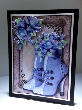 Steampunk Boots & Beautiful Blue Roses by Ulla Skraedderdal