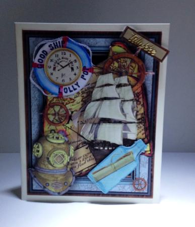 Smooth Sailing Male Card by Ulla Skraedderdal