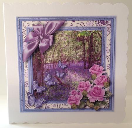 Bluebells , Roses, and Butterfly's  by Ulla Skraedderdal