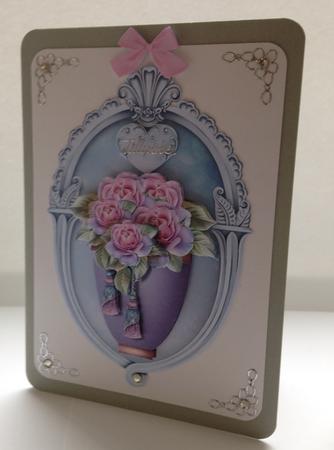 Vase with Roses by Ulla Skraedderdal