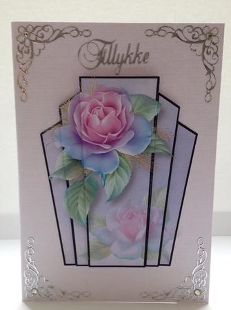 Art Deco Stacker Topper - Pastel Roses by Ulla Skraedderdal