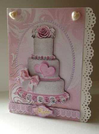 Wedding Cake in Pink by Ulla Skraedderdal