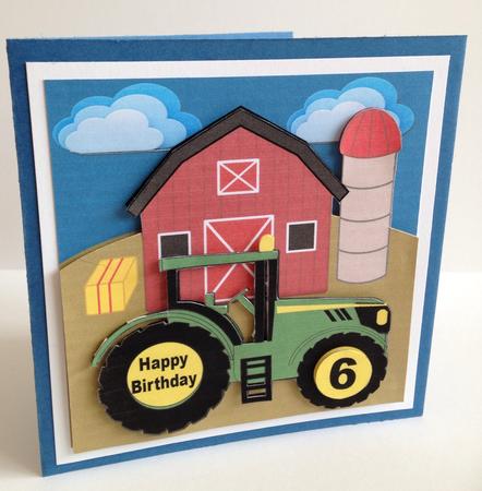 Tractor Age Card - Ages 1 - 10 - Mini Kit by Ulla Skraedderdal