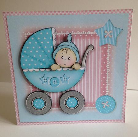 Baby Boy in Pram Mini Kit by Ulla Skraedderdal