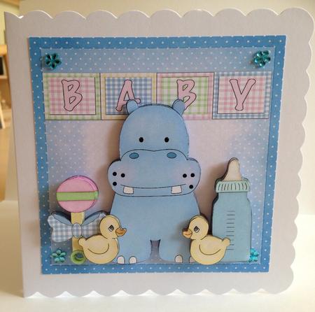 Mini Kit New Baby Boy Jungle Hippo by Ulla Skraedderdal