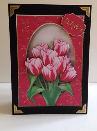 Striped Pink Tulips A5 by Ulla Skraedderdal
