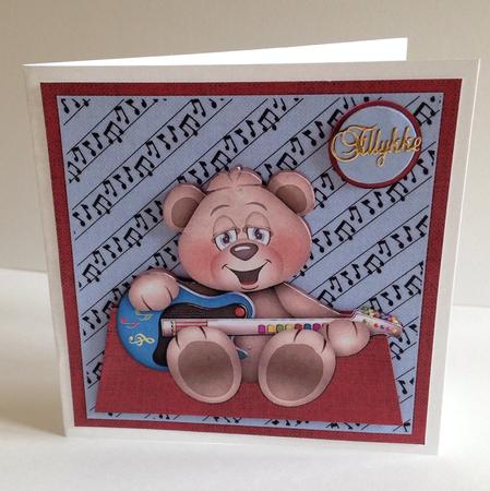 Birthday Boy Guitar Bear by Ulla Skraedderdal
