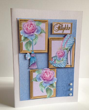 Spotty Shoes & Pastel Roses Frame Trio by Ulla Skraedderdal