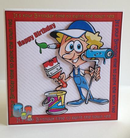 8x8 Lets Paint the Town Red Mini Kit by Ulla Skraedderdal