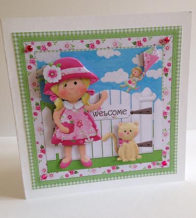 Garden Gate Card Front by Ulla Skraedderdal