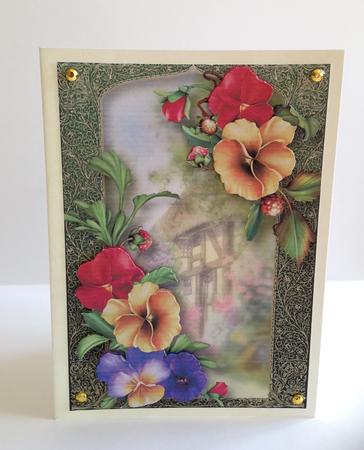 Beautiful Pansies at the Country Cottage by Ulla Skraedderdal