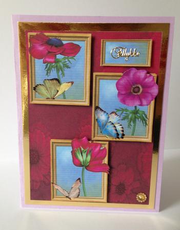 Anemones & Butterflies Frame Trio by Ulla Skraedderdal