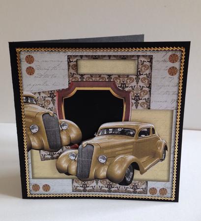 Male Card Vintage Car by Ulla Skraedderdal