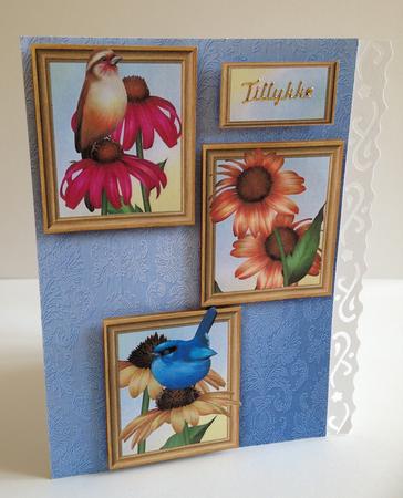 Summer Birds & Flowers Frame Trio by Ulla Skraedderdal