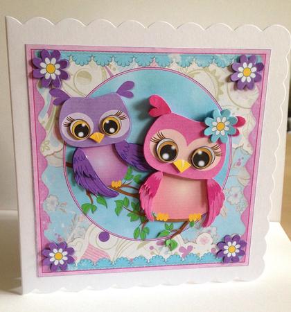 Owl Couple So Happy Together Mini Kit by Ulla Skraedderdal